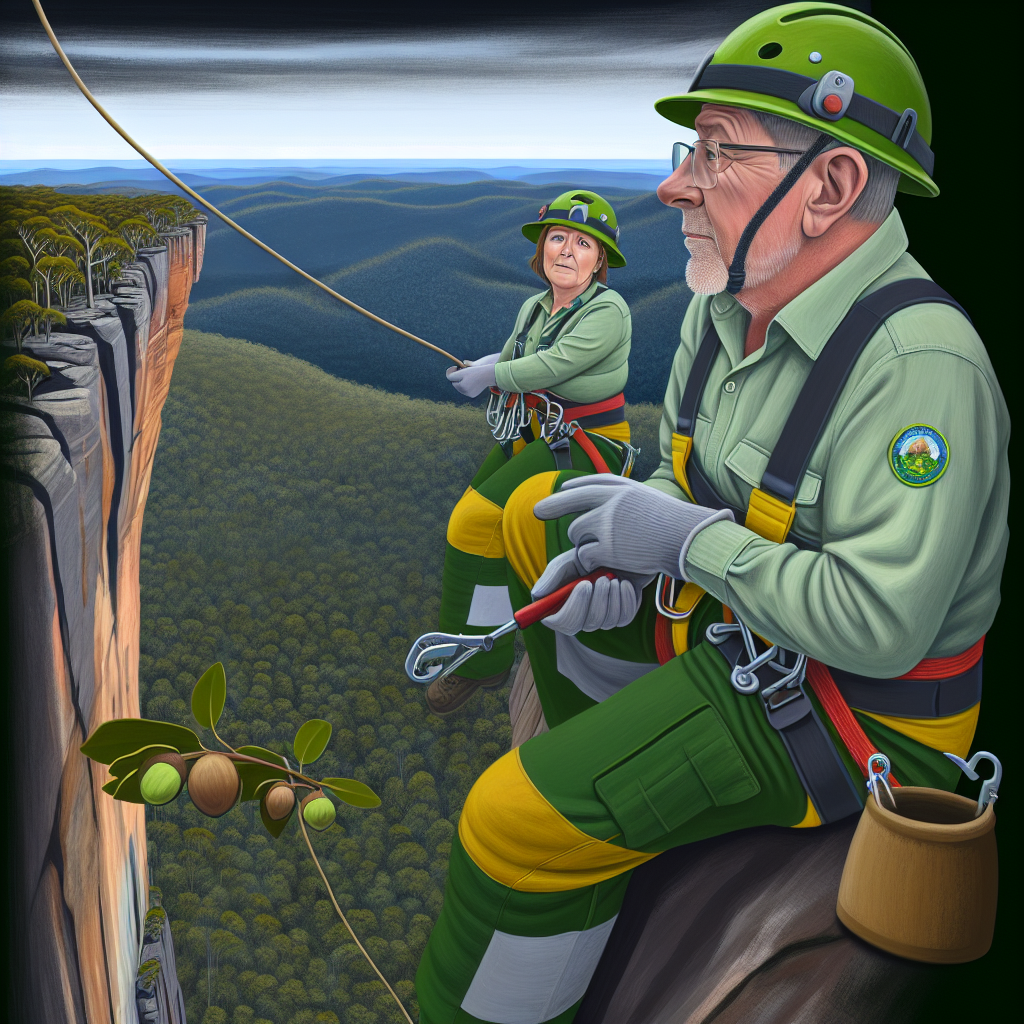 Gumnuts, baby! How two abseiling horticulturalists rescued specimens from an endangered tree