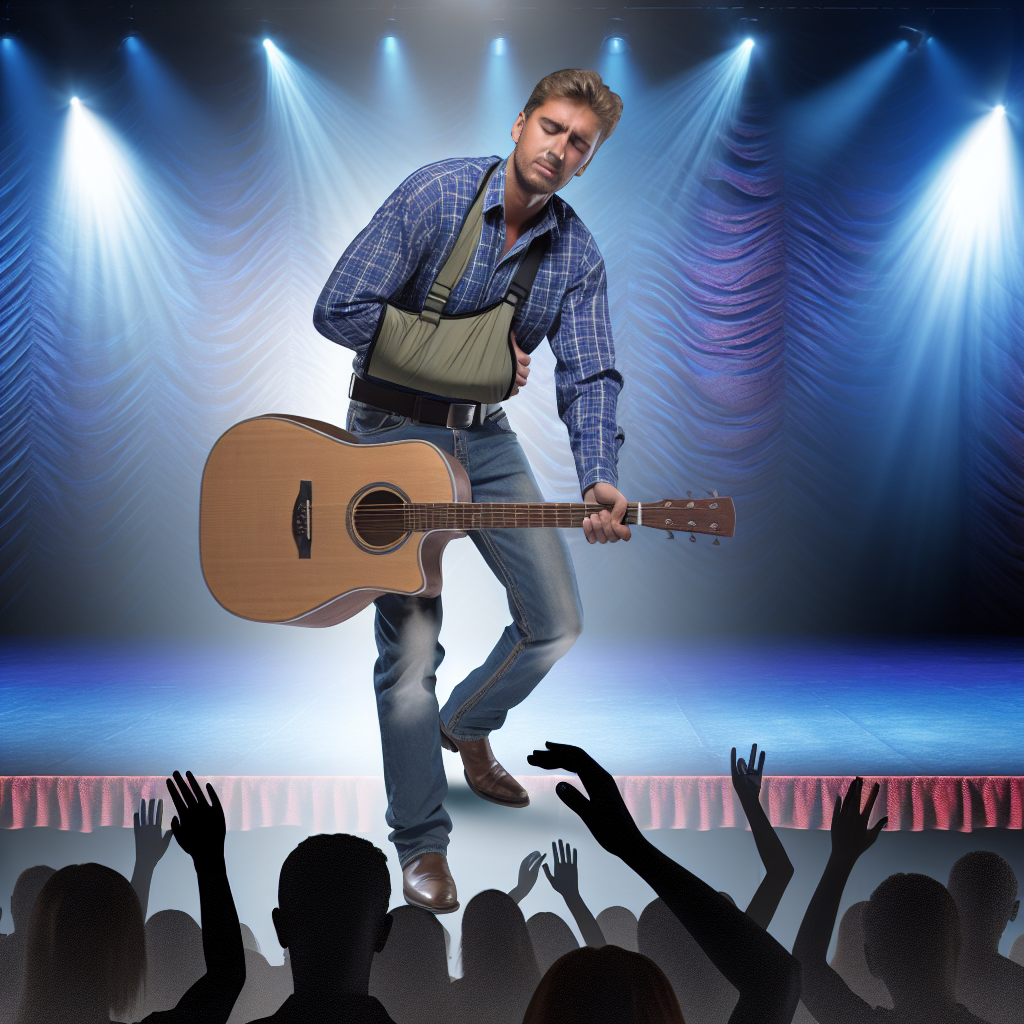 Country Star Gavin Adcock Demonstrates Resilience and Dedication After Stage Mishap