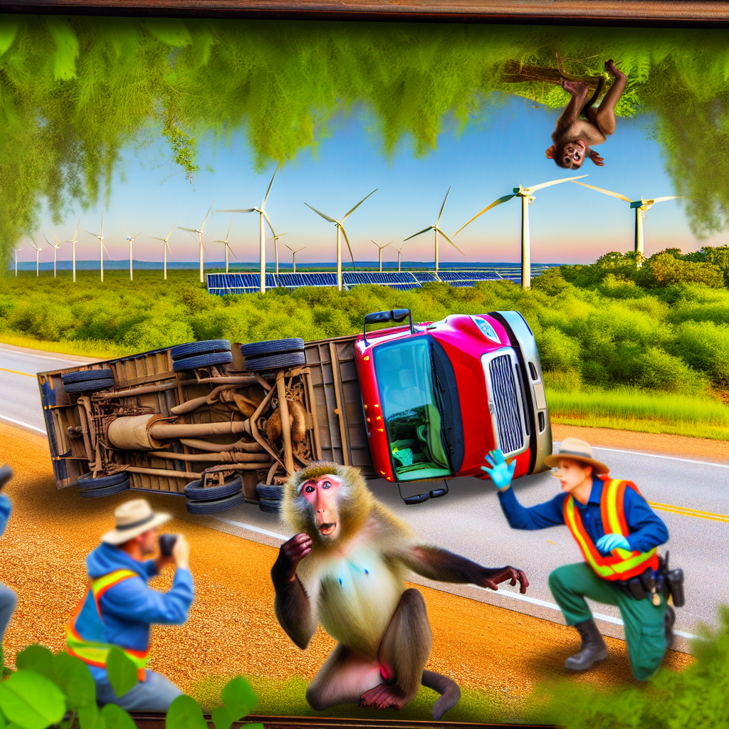 Escaped monkey captured by authorities days after truck crash flips vehicle in Mississippi