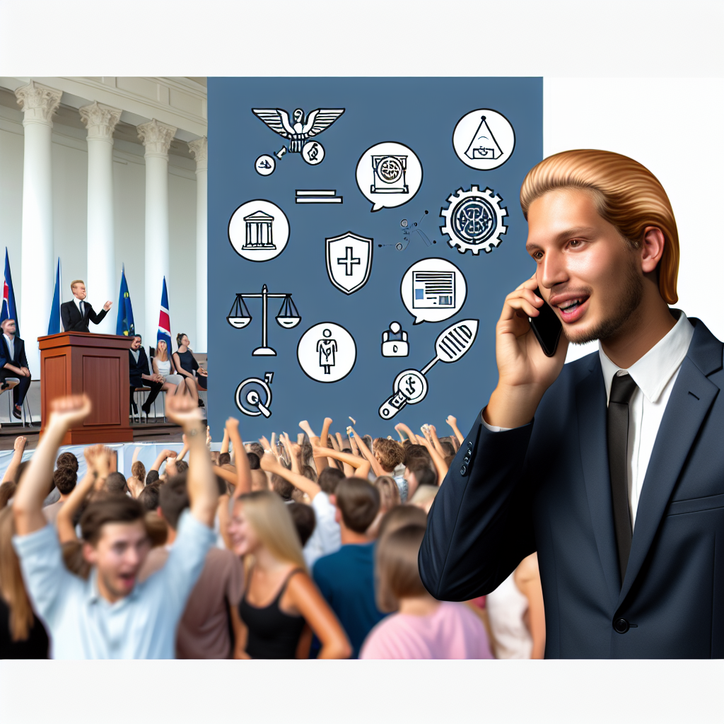 Eric Trump calls his father live on stage during Turning Point event